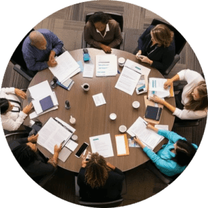 professional team working
